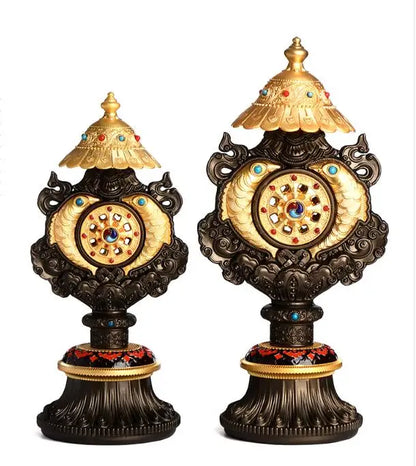 Wholesale Buddhist supplies efficacious Protection Gold plating Eight auspicious Tantra Buddhist ritual worship implement