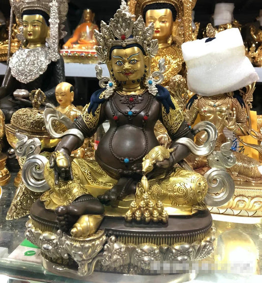 Wholesale Buddhist supplies high grade Jambhala Yellow fortune god Buddha statue thriving business Money Good luck 30cm large