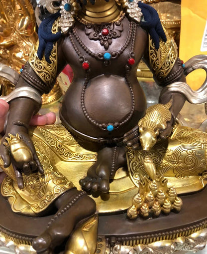 Wholesale Buddhist supplies high grade Jambhala Yellow fortune god Buddha statue thriving business Money Good luck 30cm large