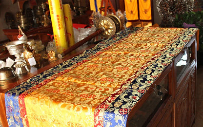 Wholesale Buddhist supply 200cm Tibet Nepal family home Buddhism Temple Auspicious Embroidery Buddha Altar cover Table cloth