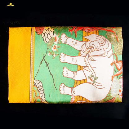 Wholesale Buddhist supply Asia Nepal Tibet Buddhism HOME Auspicious Embroidery wall Partition Tapestry Buddhist Door curtain