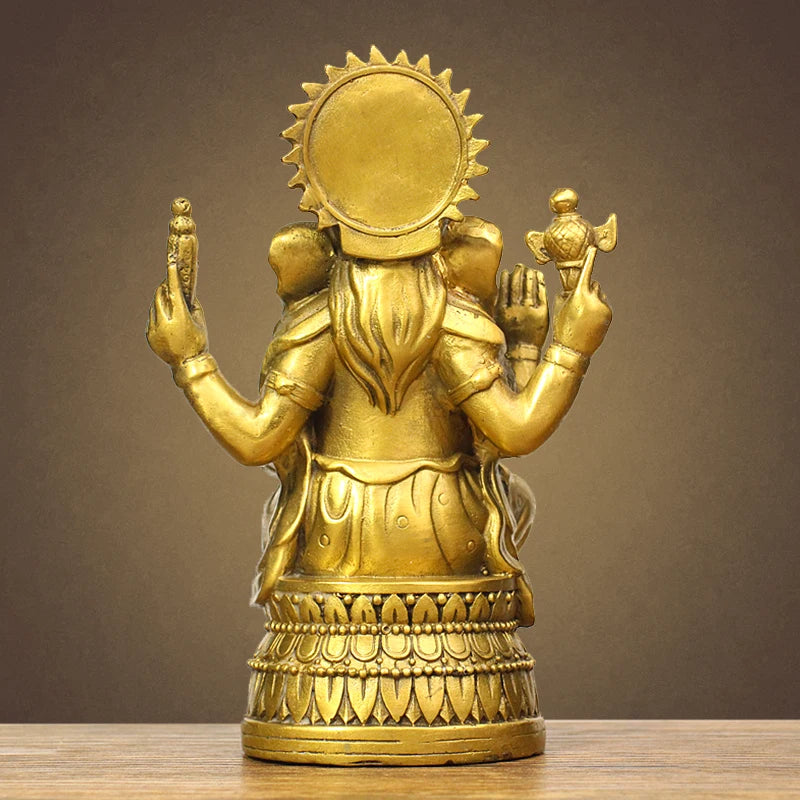Wholesale Buddhist supply Thailand Japan India Asia copper buddha Elephant God of wealth CAI SHEN Ganesha Buddha statue
