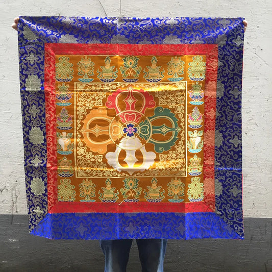 Wholesale Buddhist supply Tibet family Buddhism Temple 8 Auspicious Buddha statue Altar cover Vajra Table cloth curtain GOOD 06