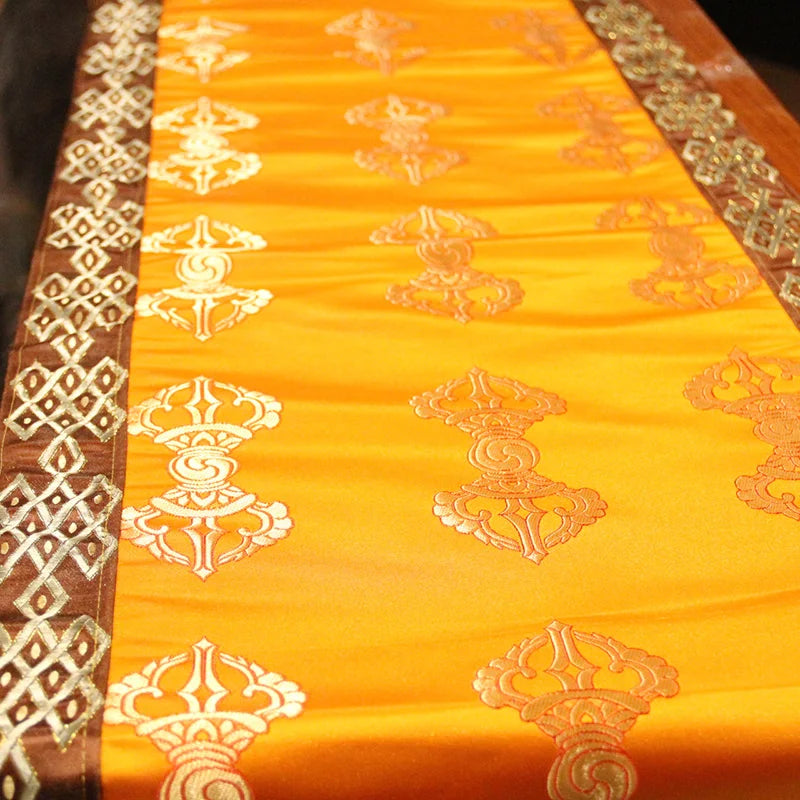 Wholesale Buddhist supply Tibet family Buddhism Temple Auspicious Embroidery Buddha statue Altar cover Long cabinet table cloth