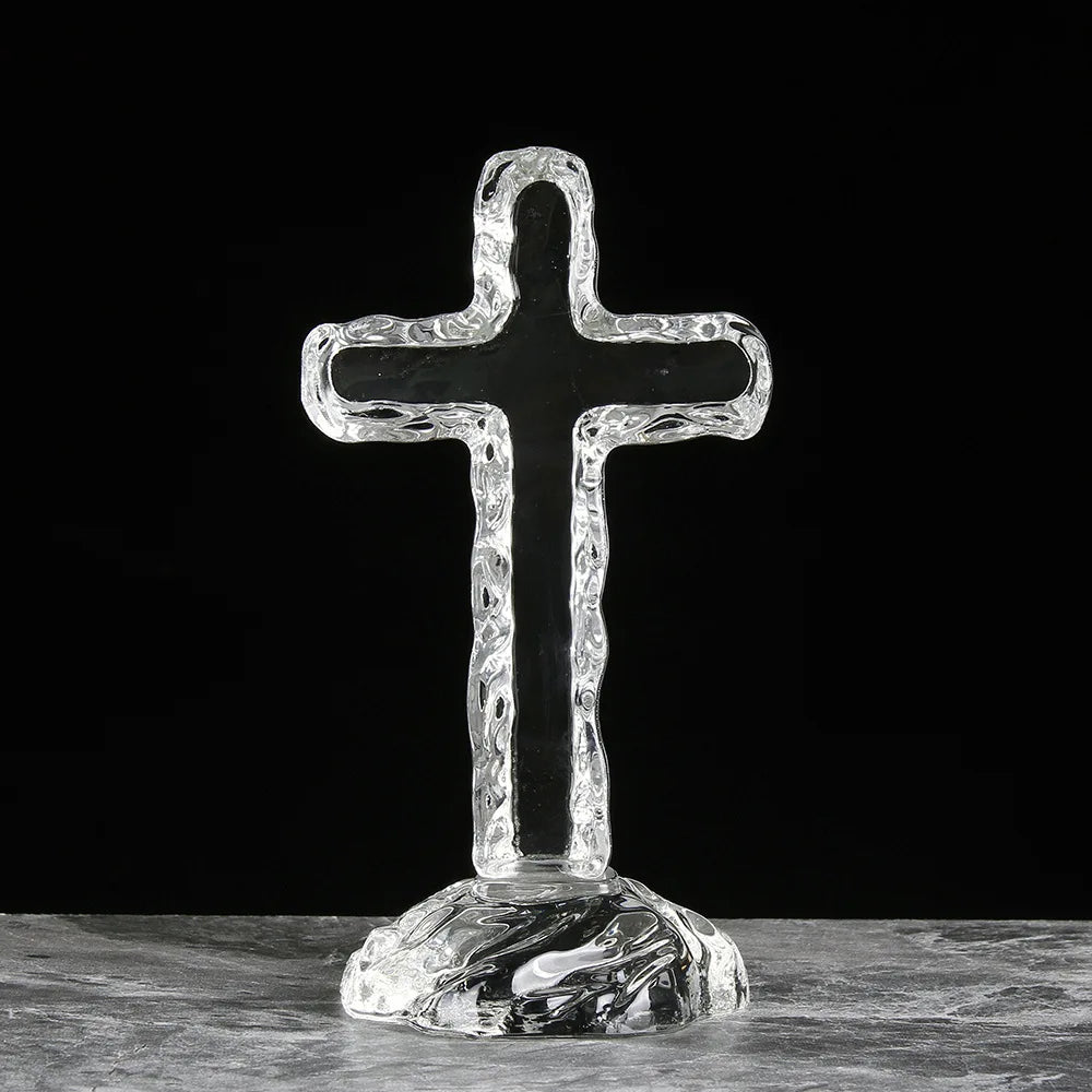 Wholesale Christian Catholicism Religion Supplies Christ Jesus cross Crucifixion Christian Prayer crystal Cross statue Ornament