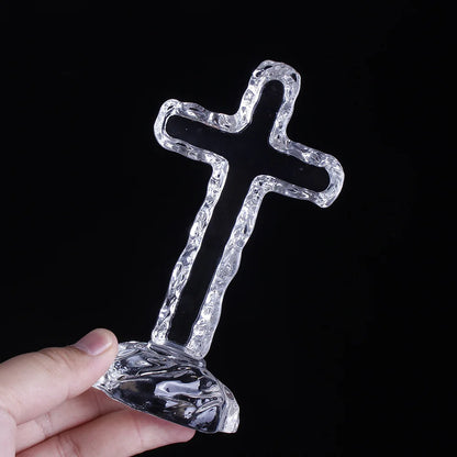 Wholesale Christian Catholicism Religion Supplies Christ Jesus cross Crucifixion Christian Prayer crystal Cross statue Ornament