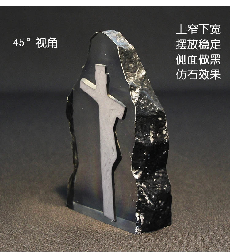 Wholesale Christianity supplies # bless family Health safety # home efficacious Protection Jesus Christ 3D crystal statue-Cross