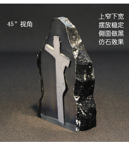 Wholesale Christianity supplies # bless family Health safety # home efficacious Protection Jesus Christ 3D crystal statue-Cross
