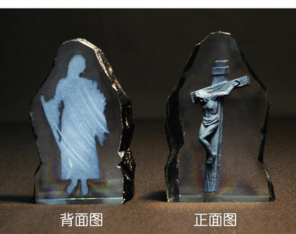 Wholesale Christianity supplies # bless family Health safety # home efficacious Protection Jesus Christ sheep 3D crystal statue-