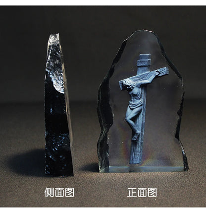 Wholesale Christianity supplies # bless family Health safety # home efficacious Protection Jesus Christ sheep 3D crystal statue-