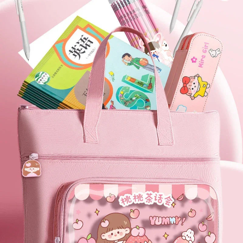 Wholesale Designer Cartoon Lightweight Shoulder Bag School Day Bag   Tutoring Bag Oxford Cloth Bookbags