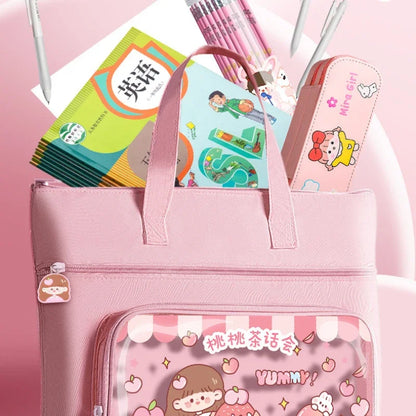 Wholesale Designer Cartoon Lightweight Shoulder Bag School Day Bag   Tutoring Bag Oxford Cloth Bookbags