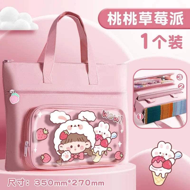 Wholesale Designer Cartoon Lightweight Shoulder Bag School Day Bag   Tutoring Bag Oxford Cloth Bookbags