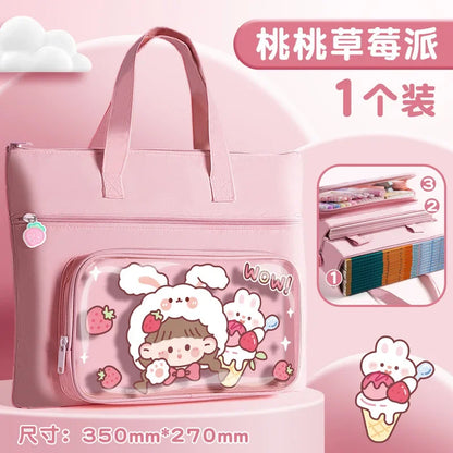Wholesale Designer Cartoon Lightweight Shoulder Bag School Day Bag   Tutoring Bag Oxford Cloth Bookbags