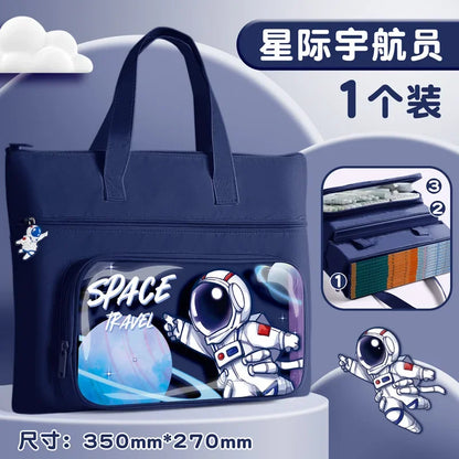 Wholesale Designer Cartoon Lightweight Shoulder Bag School Day Bag   Tutoring Bag Oxford Cloth Bookbags