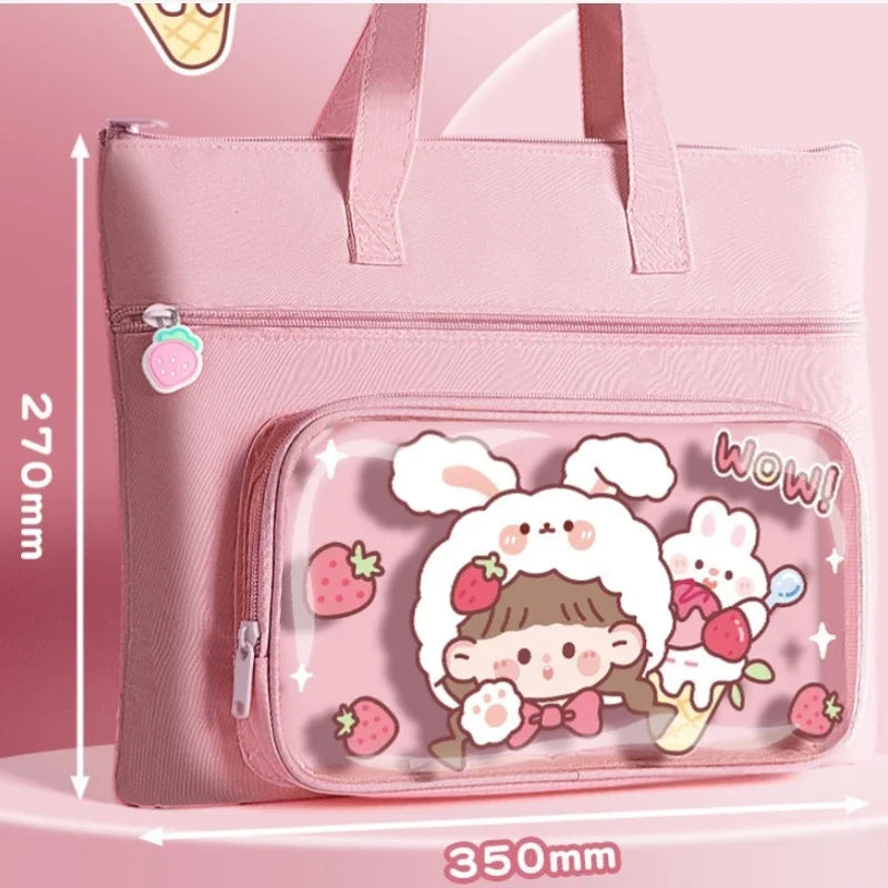 Wholesale Designer Cartoon Lightweight Shoulder Bag School Day Bag   Tutoring Bag Oxford Cloth Bookbags