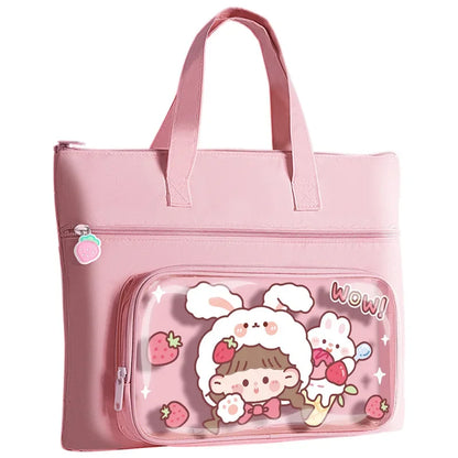 Wholesale Designer Cartoon Lightweight Shoulder Bag School Day Bag   Tutoring Bag Oxford Cloth Bookbags