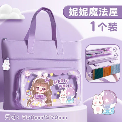 Wholesale Designer Cartoon Lightweight Shoulder Bag School Day Bag   Tutoring Bag Oxford Cloth Bookbags