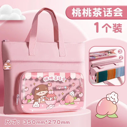 Wholesale Designer Cartoon Lightweight Shoulder Bag School Day Bag   Tutoring Bag Oxford Cloth Bookbags