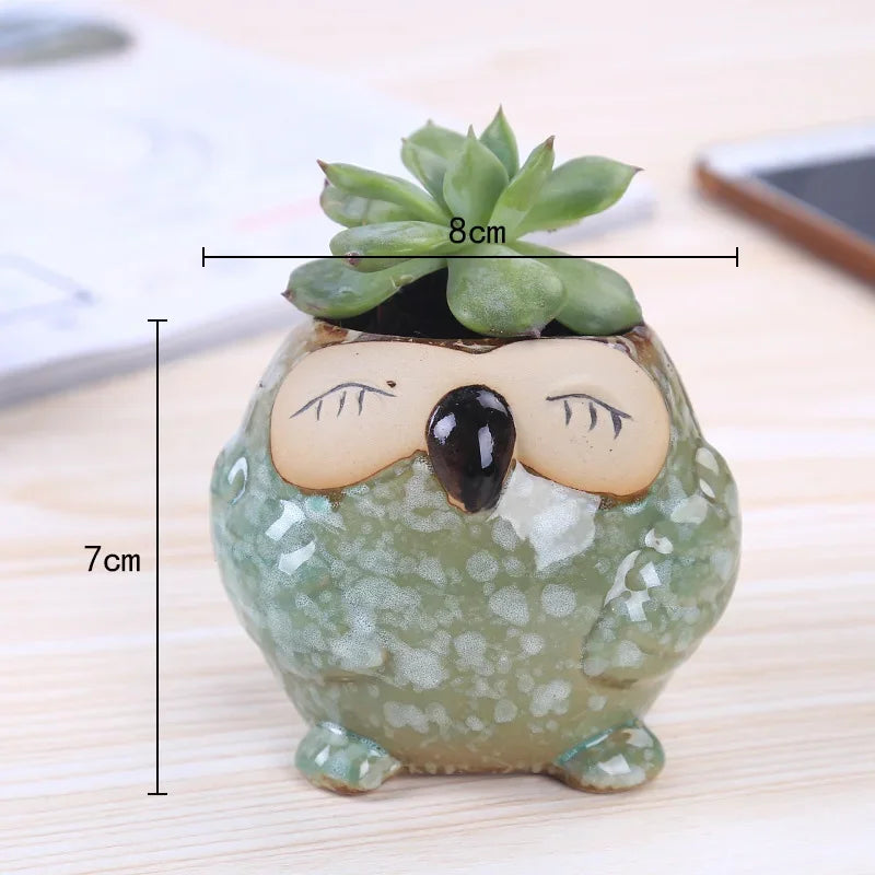 Wholesale Flowerpot Home Garden Mini Bonsai Cactus owl Planter Pots Succulent Plant Flower Pot Wedding Birthday Gift