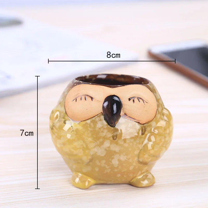 Wholesale Flowerpot Home Garden Mini Bonsai Cactus owl Planter Pots Succulent Plant Flower Pot Wedding Birthday Gift