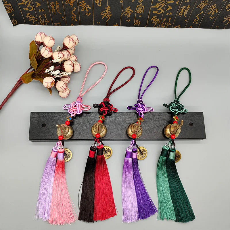 Wholesale HOME Courtyard lobby living room CAR talisman exorcise evil spirit Emperor money Safety Copper gourd Hanging ornament