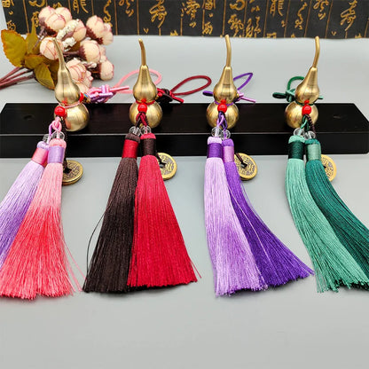 Wholesale HOME Courtyard lobby living room CAR talisman exorcise evil spirit Emperor money Safety Copper gourd Hanging ornament