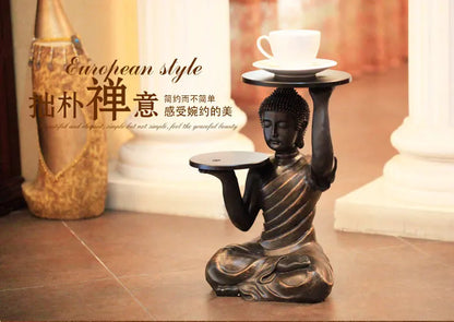 Wholesale Home Furnishing decoration # HOME office TOP GOOD WORK # Buddhism "CHAN DAO " the Buddha Candlestick Art statue