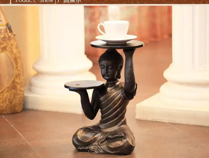 Wholesale Home Furnishing decoration # HOME office TOP GOOD WORK # Buddhism "CHAN DAO " the Buddha Candlestick Art statue