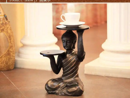 Wholesale Home Furnishing decoration # HOME office TOP GOOD WORK # Buddhism "CHAN DAO " the Buddha Candlestick Art statue