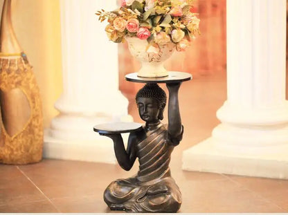 Wholesale Home Furnishing decoration # HOME office TOP GOOD WORK # Buddhism "CHAN DAO " the Buddha Candlestick Art statue