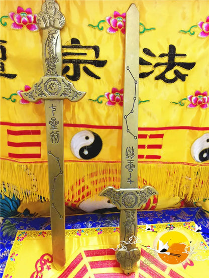 Wholesale Taoist Buddhism supplies Monks Taoists FENG SHUI master Exorcism tool exorcise evil spirits copper QI XING JIAN sword