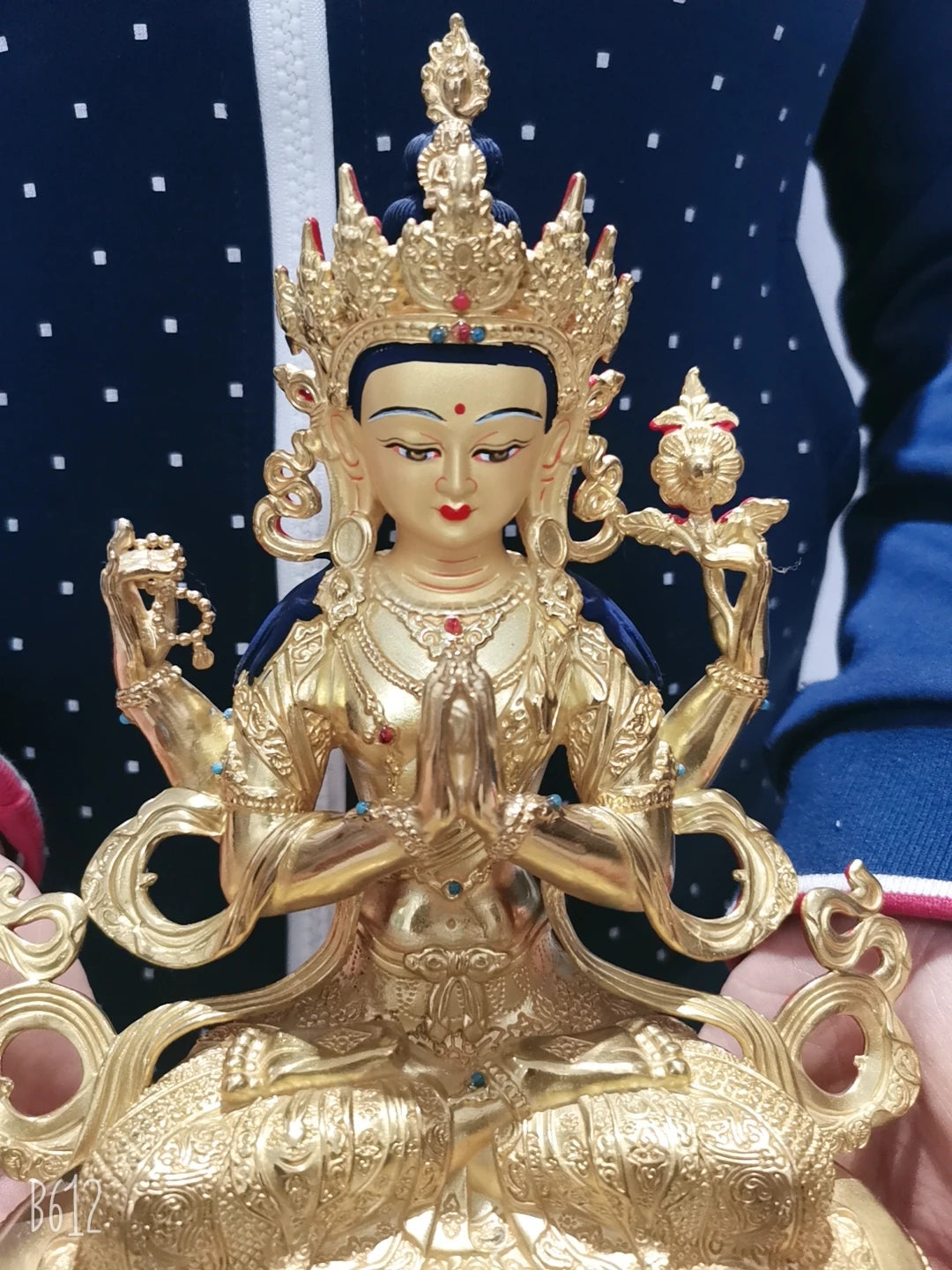 Wholesale Tibet Buddha statue 5A GOOD gilding Four-armed Avalokitesvara Bidhisattva Guanyin Buddha statue Family protection