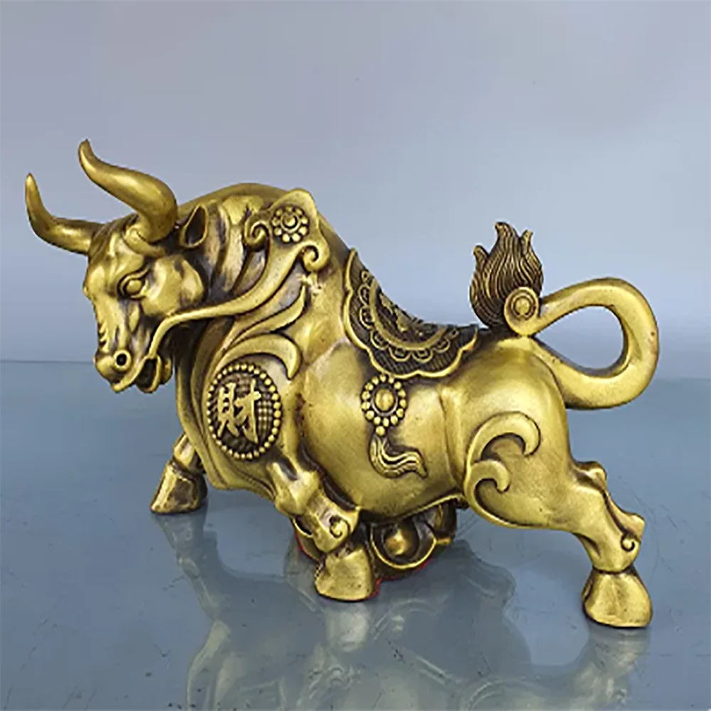 Wholesale brass cattle ornaments, wealth, money, home crafts