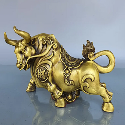 Wholesale brass cattle ornaments, wealth, money, home crafts