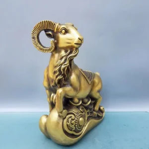 Wholesale copper money sheep ornaments, brass Ruyi sheep ornaments, office and home craft ornaments