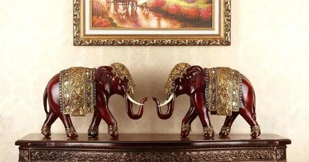 Wholesale price # TOP ART --HOME office TOP GOOD art WORK # Inviting money lucky Auspicious Thailand Elephant art statue