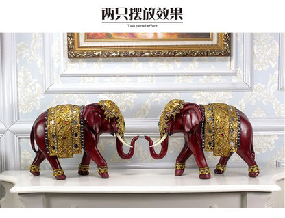 Wholesale price # TOP ART --HOME office TOP GOOD art WORK # Inviting money lucky Auspicious Thailand Elephant art statue