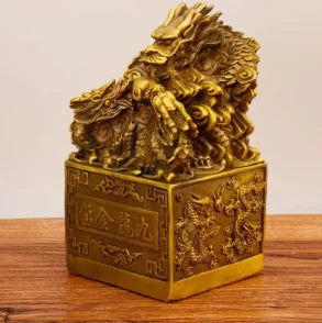 Wholesale pure copper dragon print ornaments Home crafts ornaments