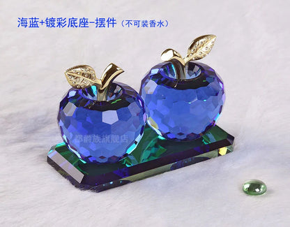 Wife Girlfriend best gift # Wedding & Engagement Birthday Party Anniversary Handicraft 3D color crystal APPLES art sculpture