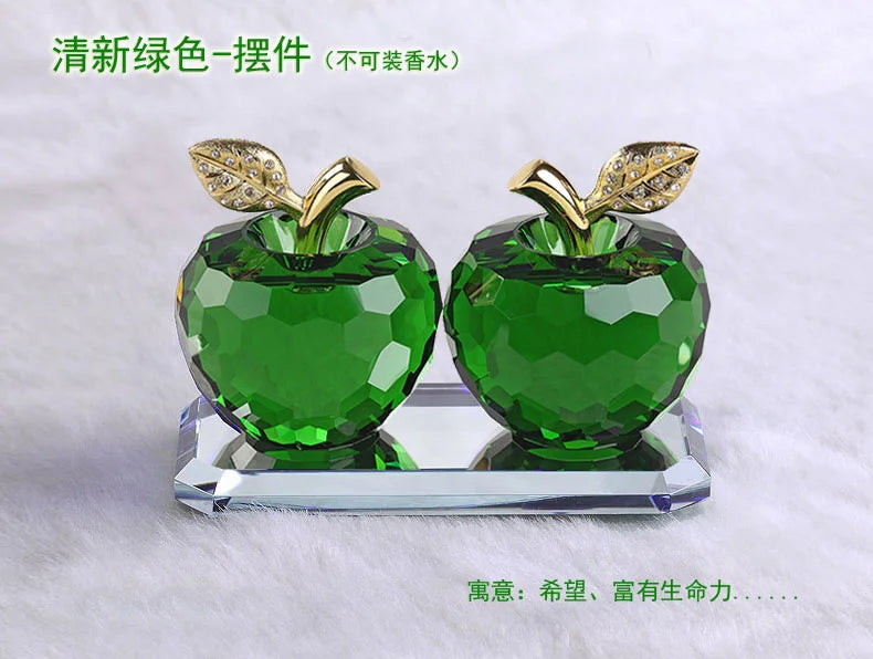 Wife Girlfriend best gift # Wedding & Engagement Birthday Party Anniversary Handicraft 3D color crystal APPLES art sculpture