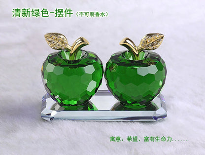 Wife Girlfriend best gift # Wedding & Engagement Birthday Party Anniversary Handicraft 3D color crystal APPLES art sculpture