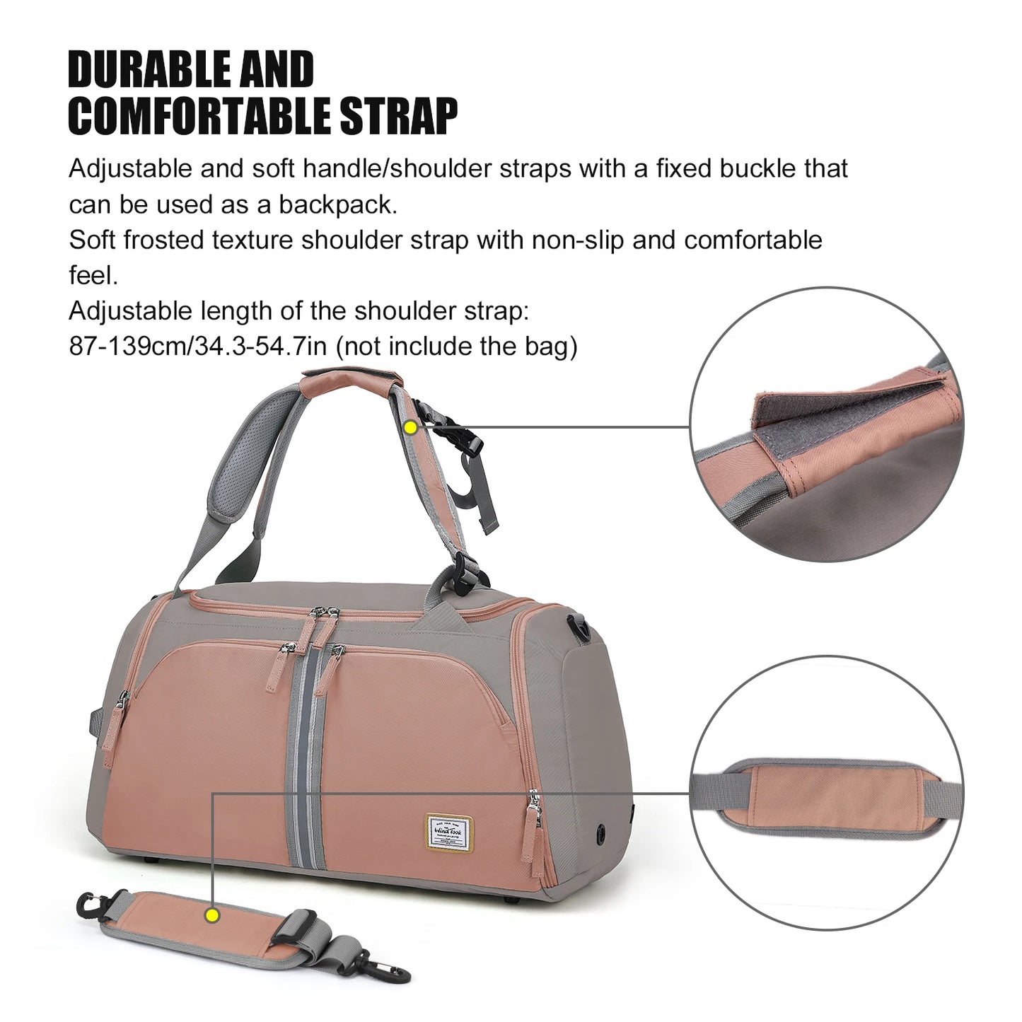 WindTook 40L Travel Bag with Shoe Compartment  Sports Gym Bag