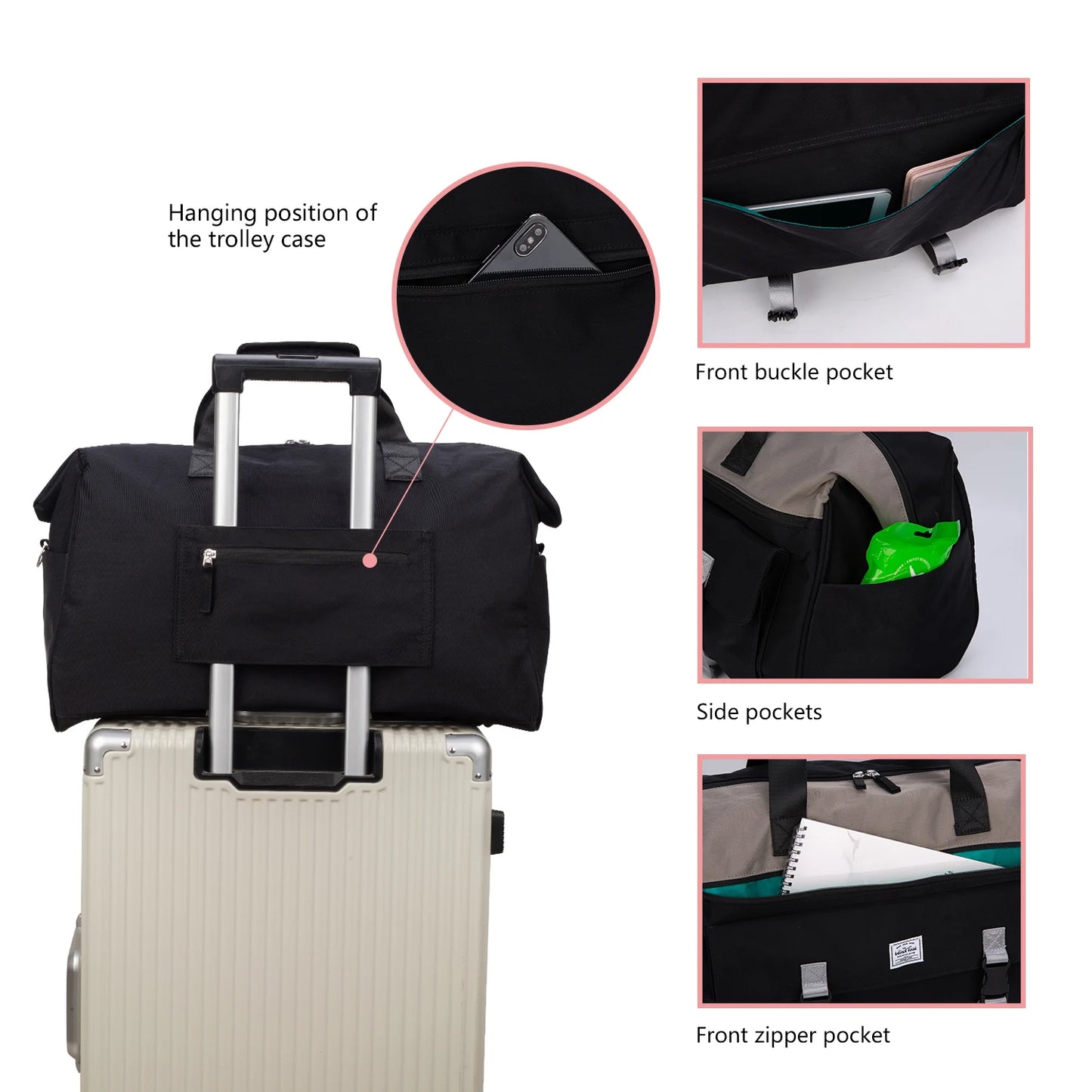 WindTook 40L Travel Bag with Shoe Compartment and coin purse Sports Gym Bag