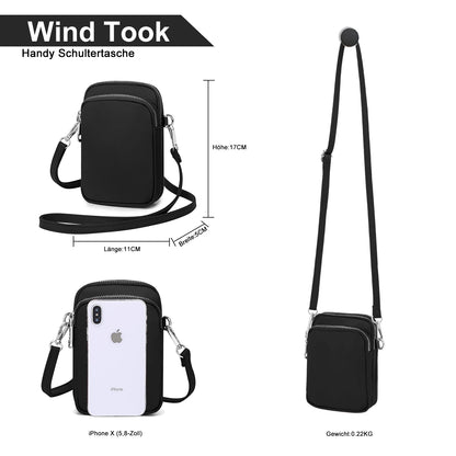 WindTook Crossbody Bags Handbag Mobile Phone, Small Women's Shoulder Bag, Cell Phone Case / Wallet Card / Pocket / Shoulder Bag