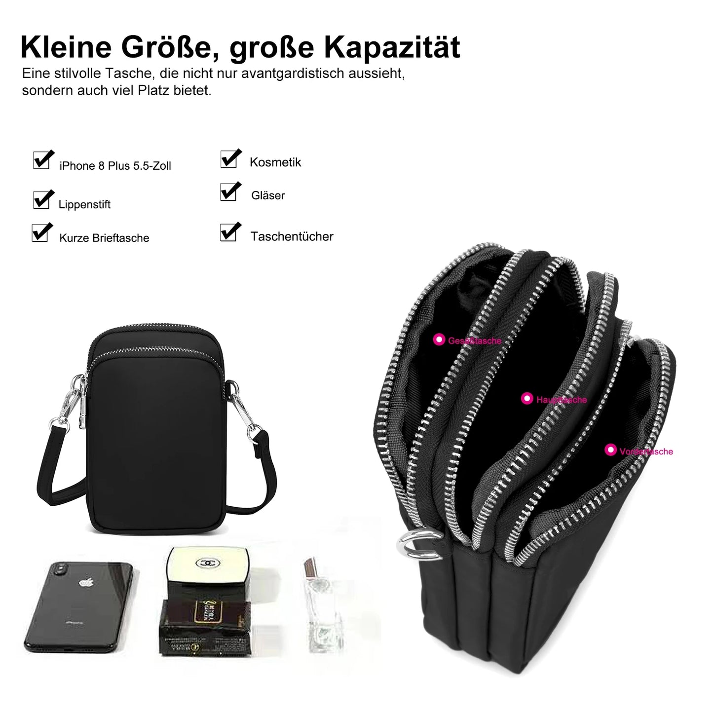 WindTook Crossbody Bags Handbag Mobile Phone, Small Women's Shoulder Bag, Cell Phone Case / Wallet Card / Pocket / Shoulder Bag