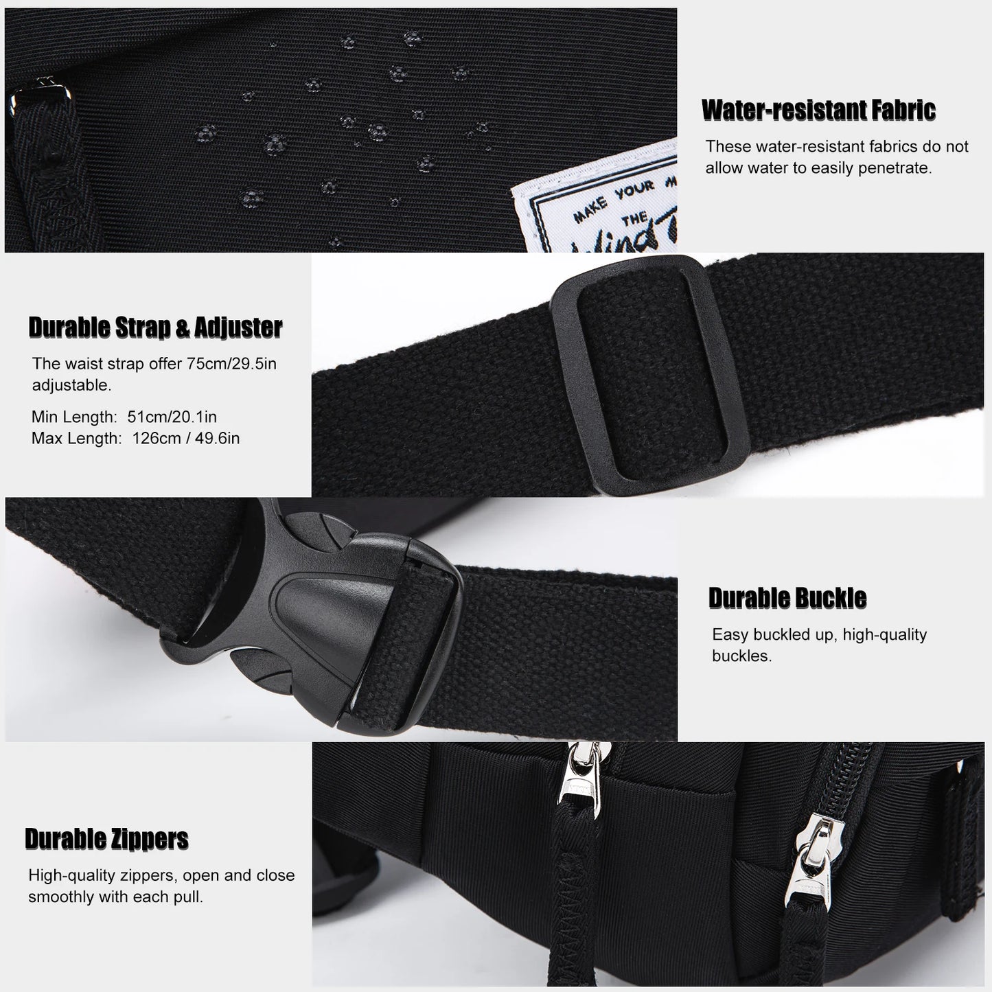 WindTook Fanny Pack for Women Men Travel Outdoors Running Hiking Bum Pack