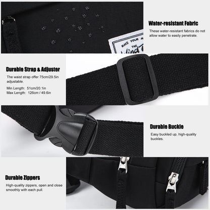 WindTook Fanny Pack for Women Men Travel Outdoors Running Hiking Bum Pack