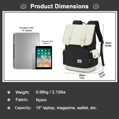 WindTook Laptop Backpack Men Travel Computer Backpack USB Charging Port College Daypack 15 Inch Laptop Waterproof Women Fashion