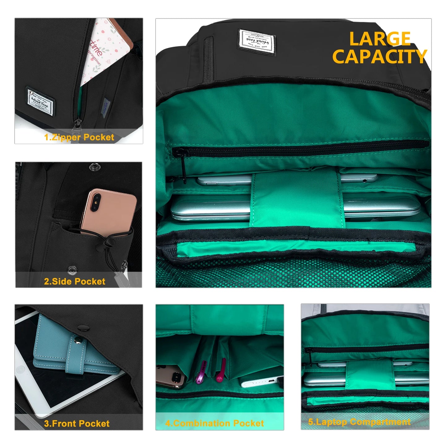 WindTook Travel Backpack Laptop backpack for Women and Men 15 inch Laptop Business Work Backpack
